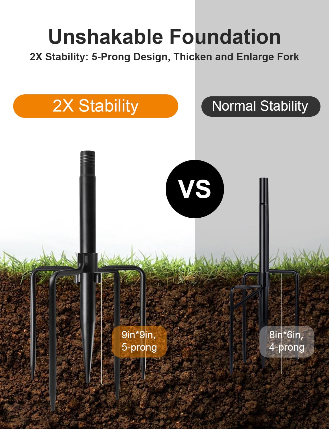 MuliVid adjustable height pole set showing 38 to 70 inch options