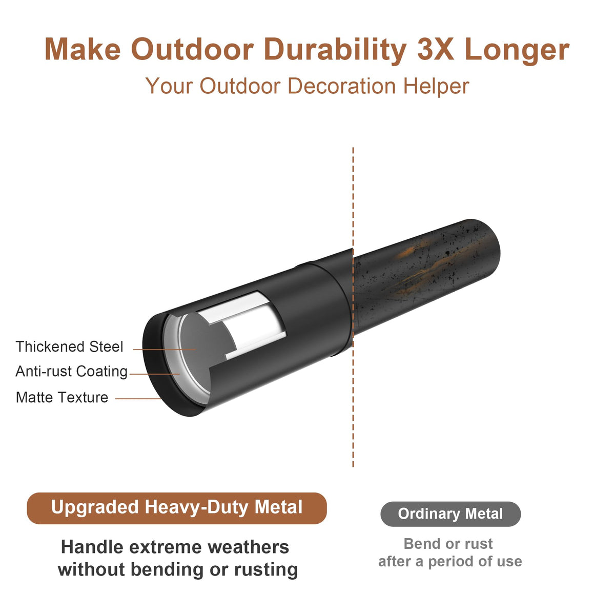 Mulivid garden hook holding a feeder and lantern outdoors