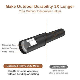 Mulivid garden hook holding a feeder and lantern outdoors
