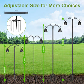 MuliVid heavy-duty shepherds hook vertical pole supports hanging objects securely