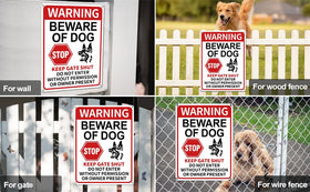 Sign mounted on yard gate clearly marks restricted access with Multiwins