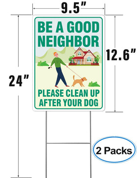 Multiwins clean up sign 12.6 x 9.5 inches back view high visibility from all angles