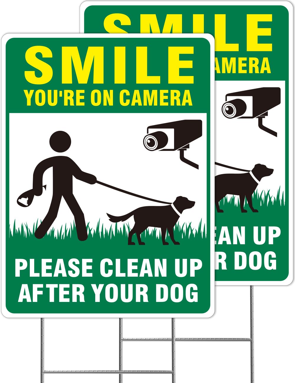 Multiwins clean-up sign front view shows bright, highly visible message