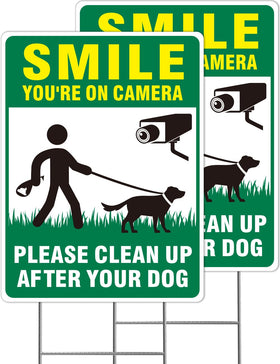 Multiwins clean-up sign front view shows bright, highly visible message
