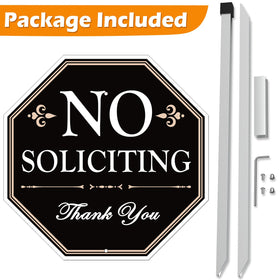 Multiwins distance visibility no-soliciting sign increases noticeability from curb