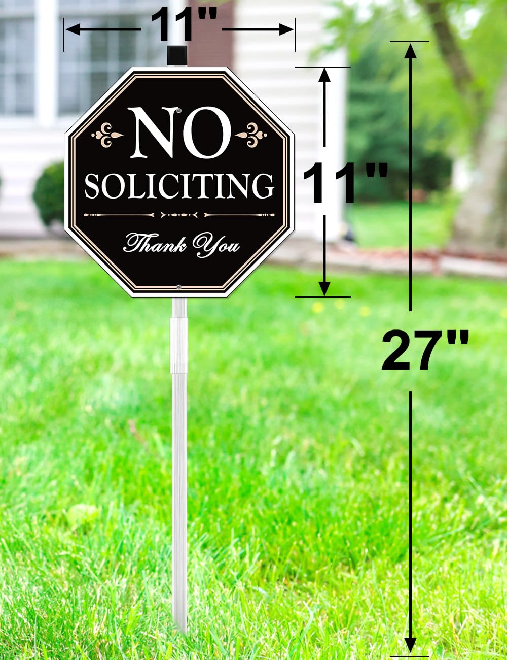 Multiwins front-yard visibility close-up showing prominent signage from distance