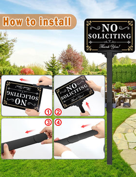 Multiwins sign placement for front doors and porches reduces interruptions.