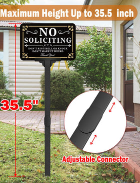 Multiwins no soliciting sign yard display 12x8 inches for high visibility.
