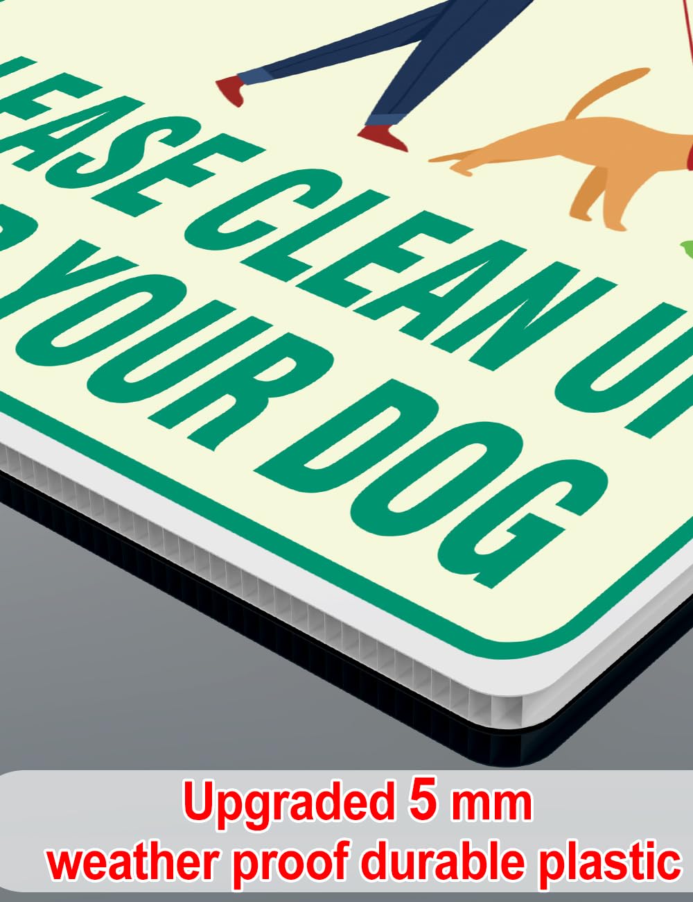 UV-protected, waterproof Multiwins dog sign withstands outdoor conditions