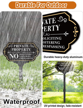 Multiwins no-soliciting sign helps create a calm doorway or porch.