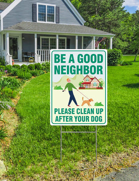 Two-sign yard reminder pack by Multiwins for organized neighborhoods