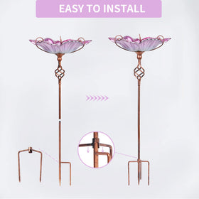 MUMTOP assembly instructions simplify setup of the pink birdbath.