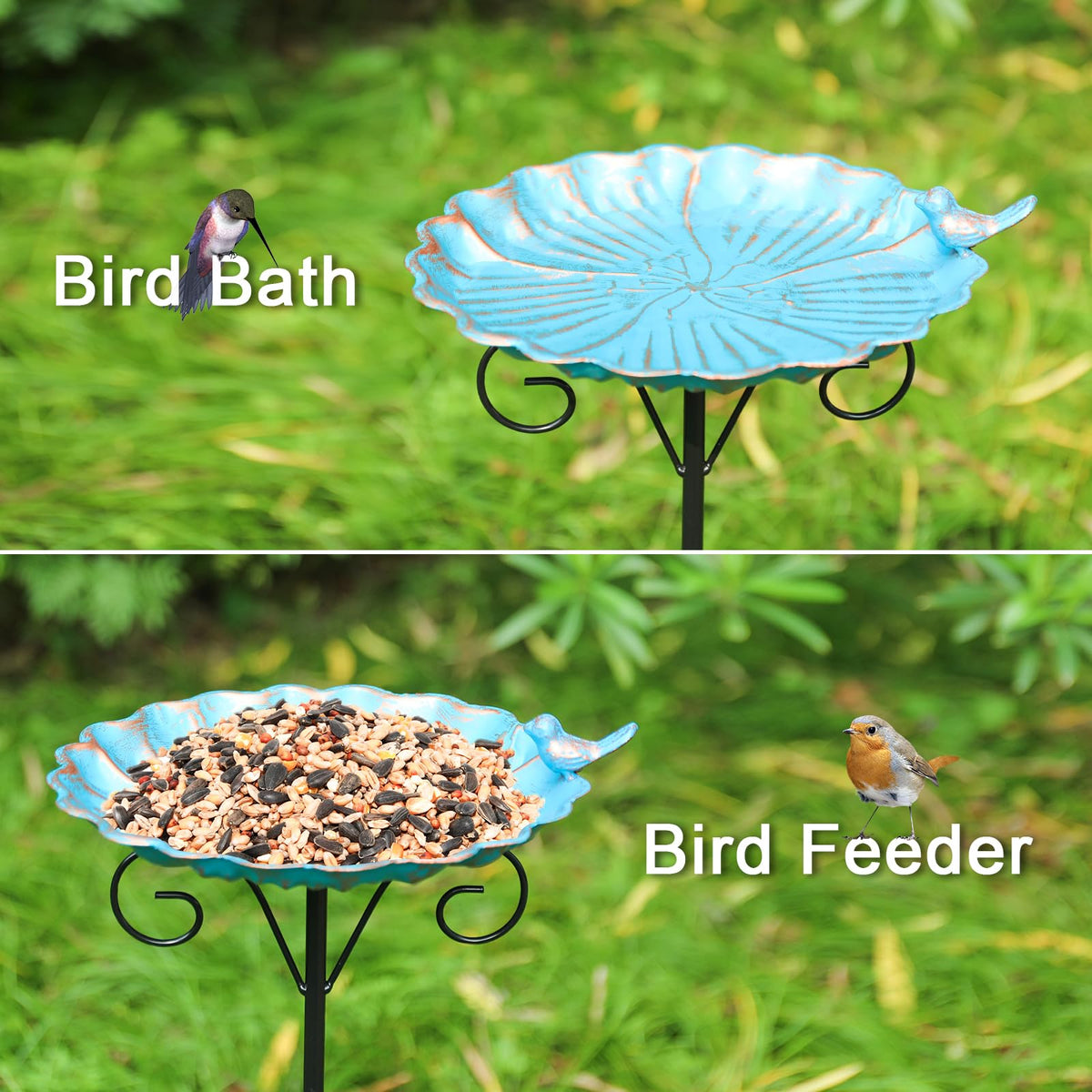 MUMTOP birdfeeder and water holder helps attract visiting birds.