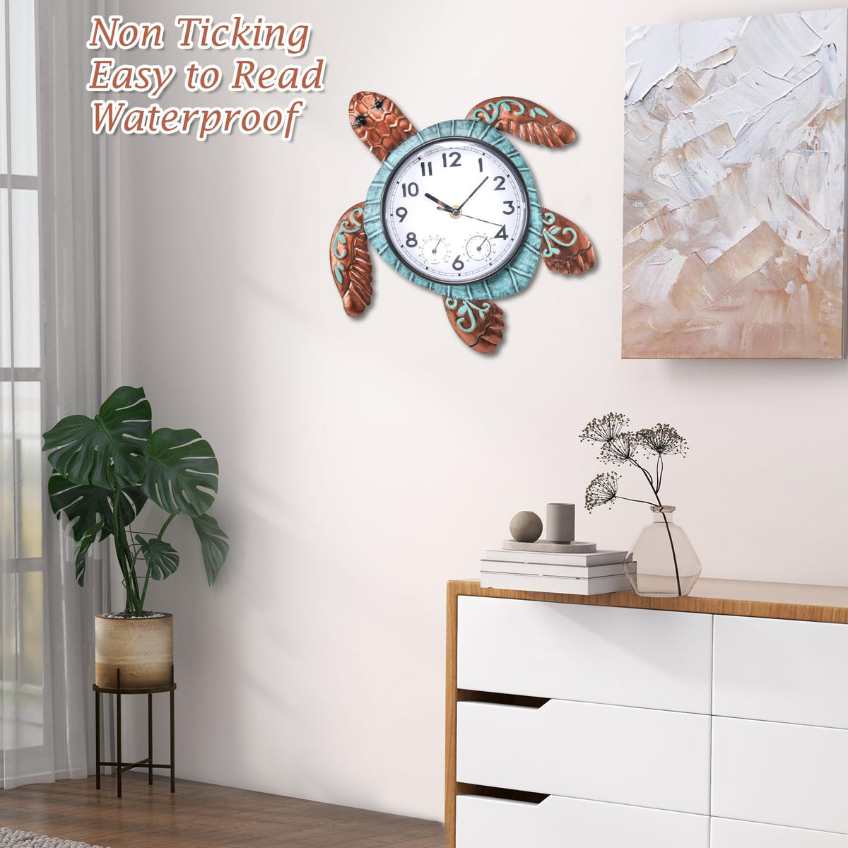 MUMTOP Large outdoor clock 12.6 inches improves legibility from afar