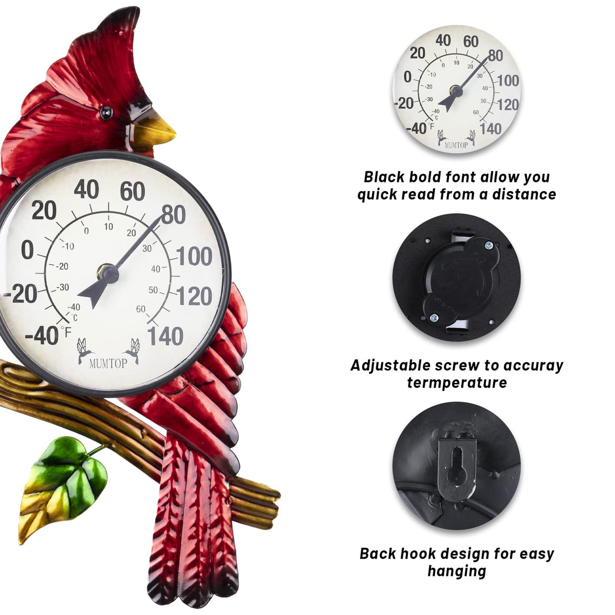 MUMTOP acrylic dial offers clear visibility from a distance