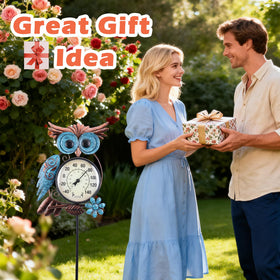 MUMTOP owl thermometer enhances garden decor while providing practical readings