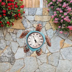 MUMTOP turtle-themed thermometer blends with garden decor and alerts you to temperature changes
