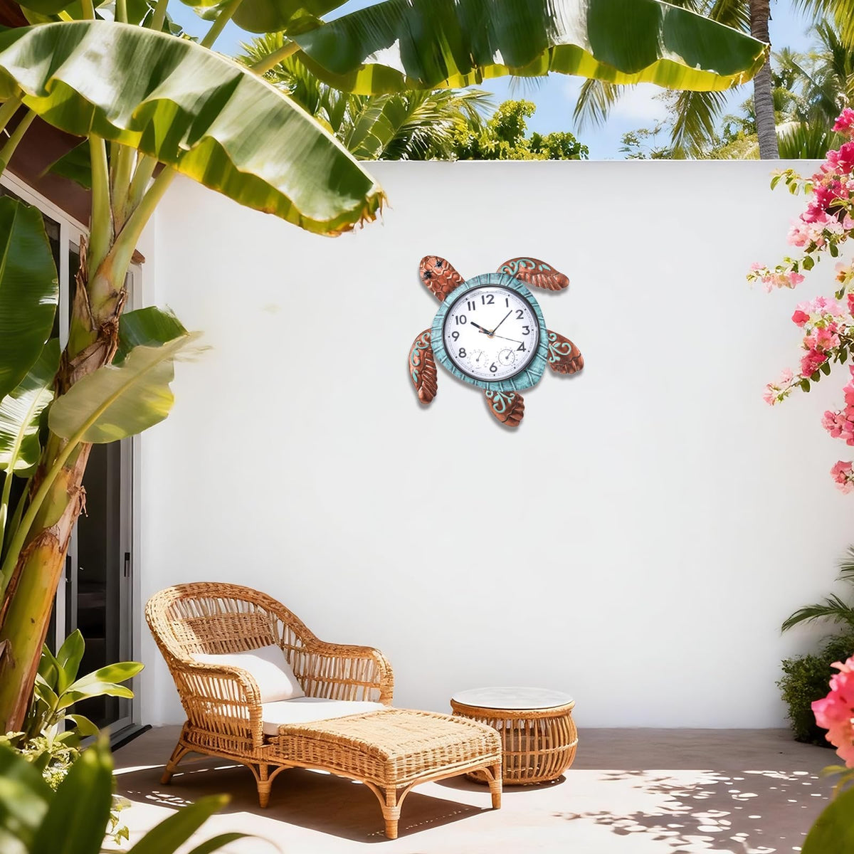 MUMTOP Poolside outdoor clock stays visible near water and sun