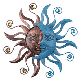 MUMTOP sun moon wall decor 13-26 inch adds celestial charm to outdoor walls