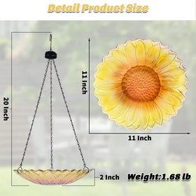 MUMTOP sunflower pattern bird bath edge enhances garden decor