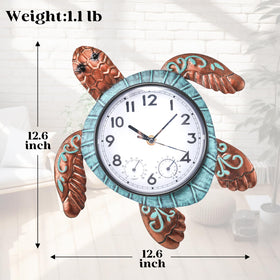 MUMTOP Turtle outdoor clock hygrometer helps monitor humidity levels for plants