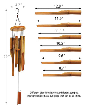 MUMTOP wind chimes wooden decor for indoor or outdoor spaces.