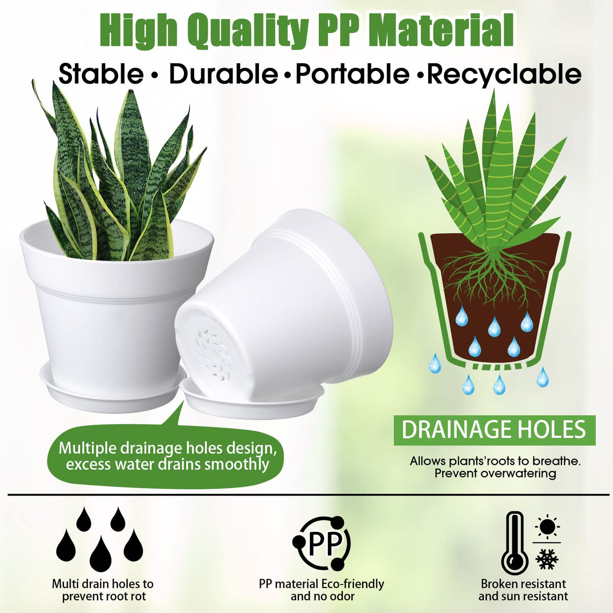 Mumufy pot with drainage hole bottom for healthy moisture management.
