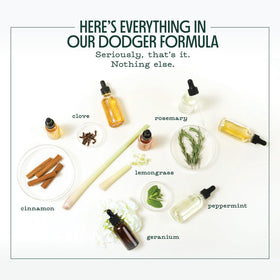 Murphy's Naturals Mosquito Dodger refill scent profile—fresh fruit and herbal aroma.