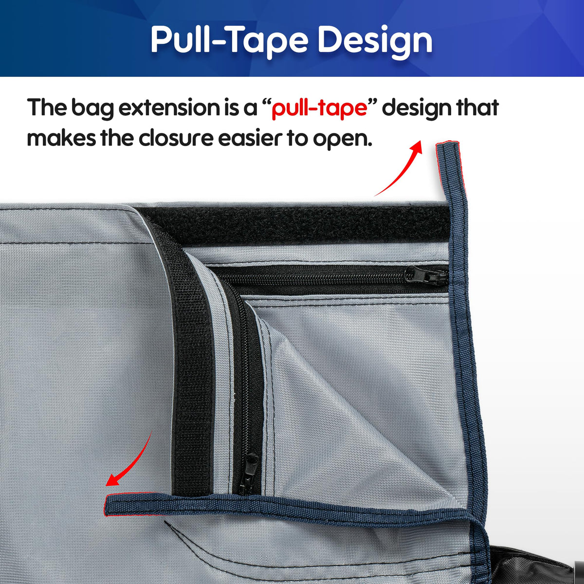 MUSCCCM 39-310 dual-compartment zippered bag maintains secure debris during cleaning.