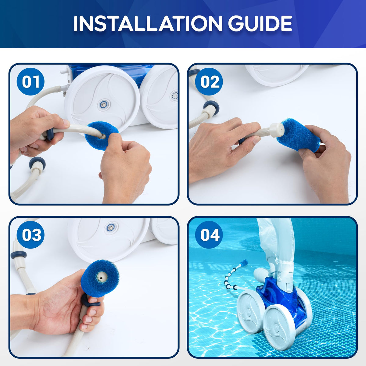 Blue MUSCCCM scrubber fits multiple Polaris models for simple maintenance