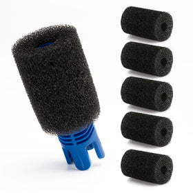 MUSCCCM Polaris tail scrubber end disperses water for gentler sweeping