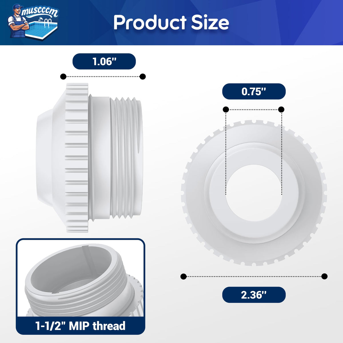 MUSCCCM SP1419D 360° rotating nozzle enables adjustable return direction