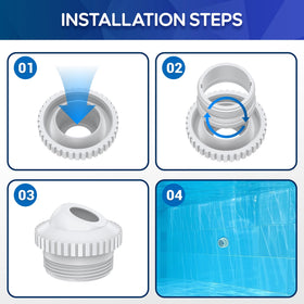 Easy twist-and-lock installation onto existing pool return jet housing
