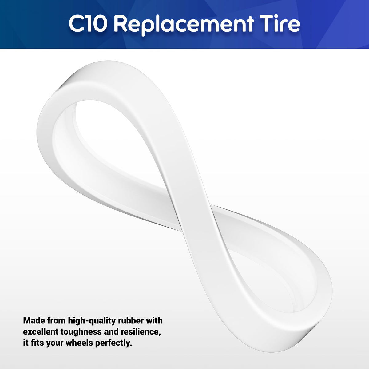 MUSCCCM C10 tire being installed tool-free for quick replacement