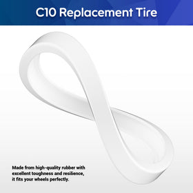MUSCCCM C10 tire being installed tool-free for quick replacement