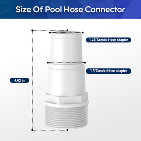 MUSCCCM universal 1.25- and 1.5-inch hose fit enables easy filtration upgrades.