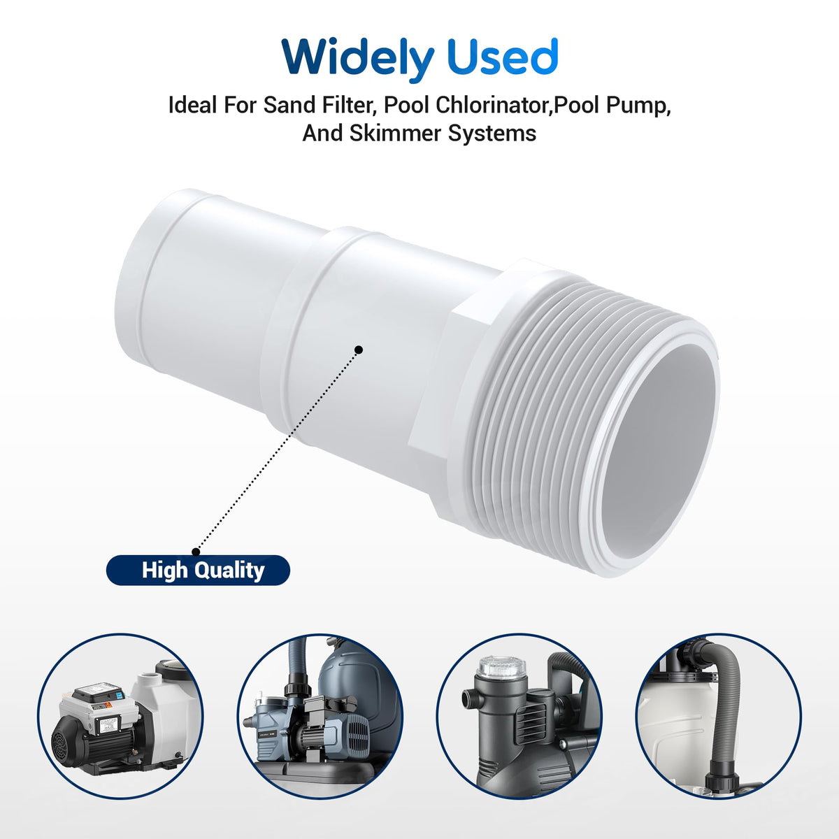 MUSCCCM weather-resistant PVC components stay durable in outdoor pool environments.