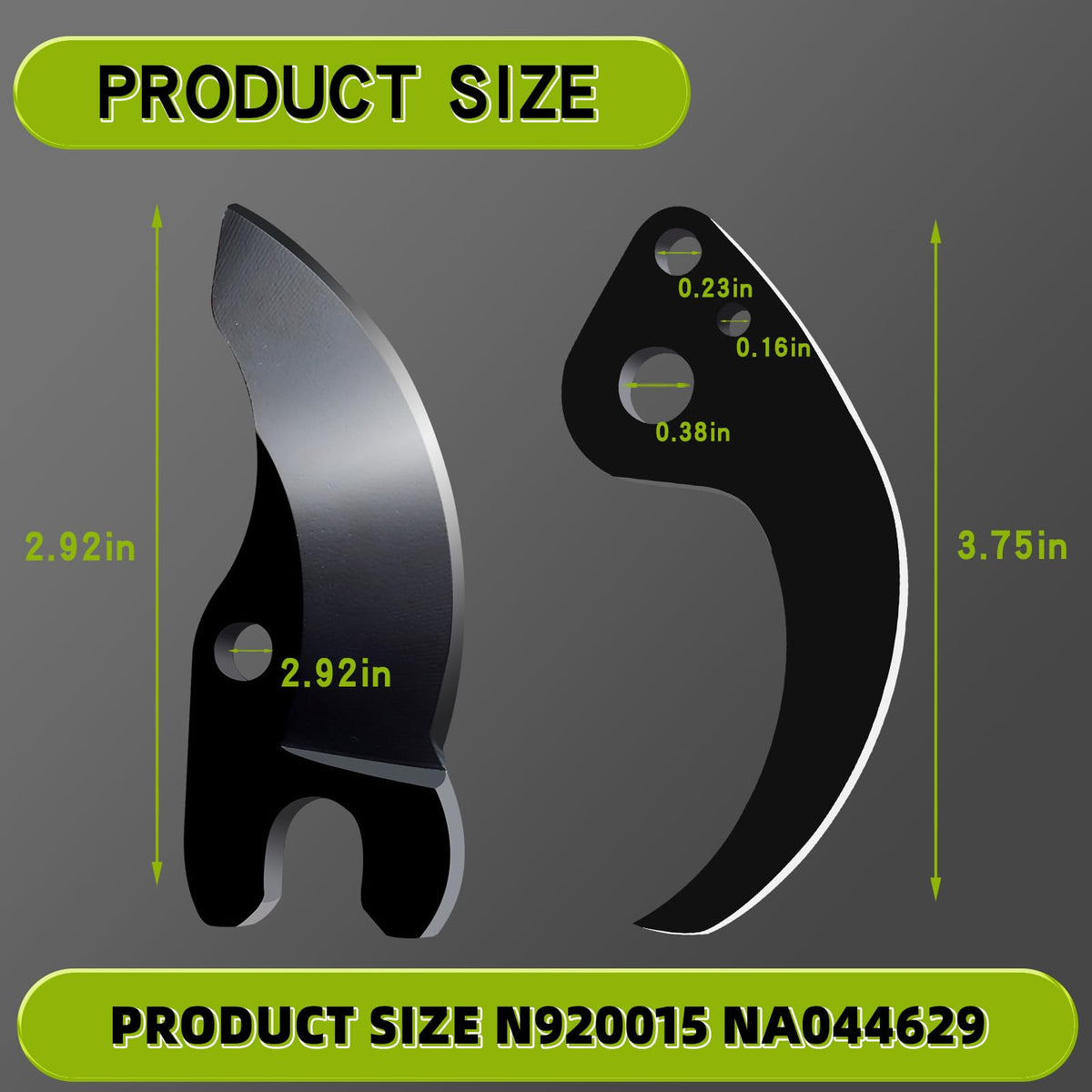Muscovite N920015 blades back view showing durable construction for long life.