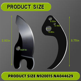 Muscovite tool-free blade change demonstrates quick garden maintenance.