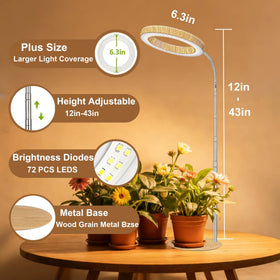 MUSELUCE gooseneck design directs light precisely onto target leaves.