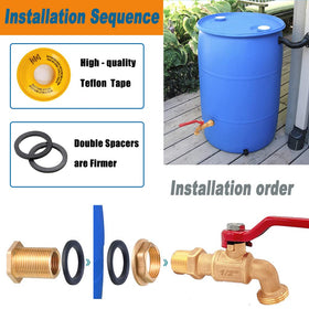 Musibo hose hookup on brass spigot supports garden irrigation