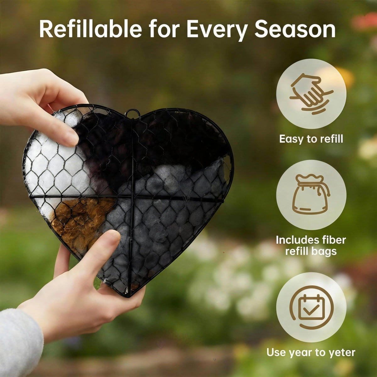 Mustio alpaca-fiber nesting material offers premium softness for birds