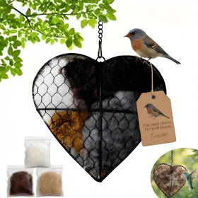 Mustio refillable nesting material with hanging hook makes upkeep easy