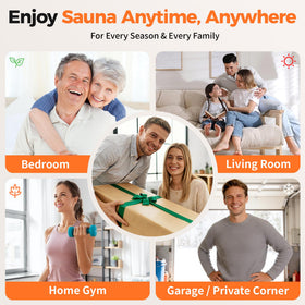 Mutama Sauna Box folding chair included for easy comfort.