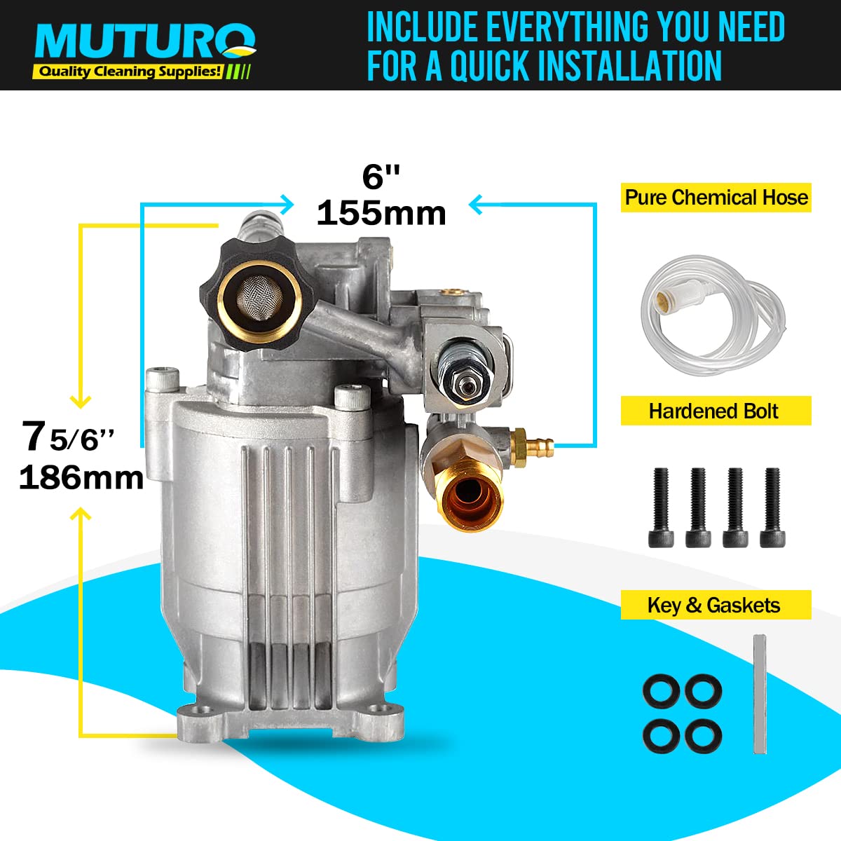 Muturq Honda GC160 compatibility pump fits common engines smoothly.