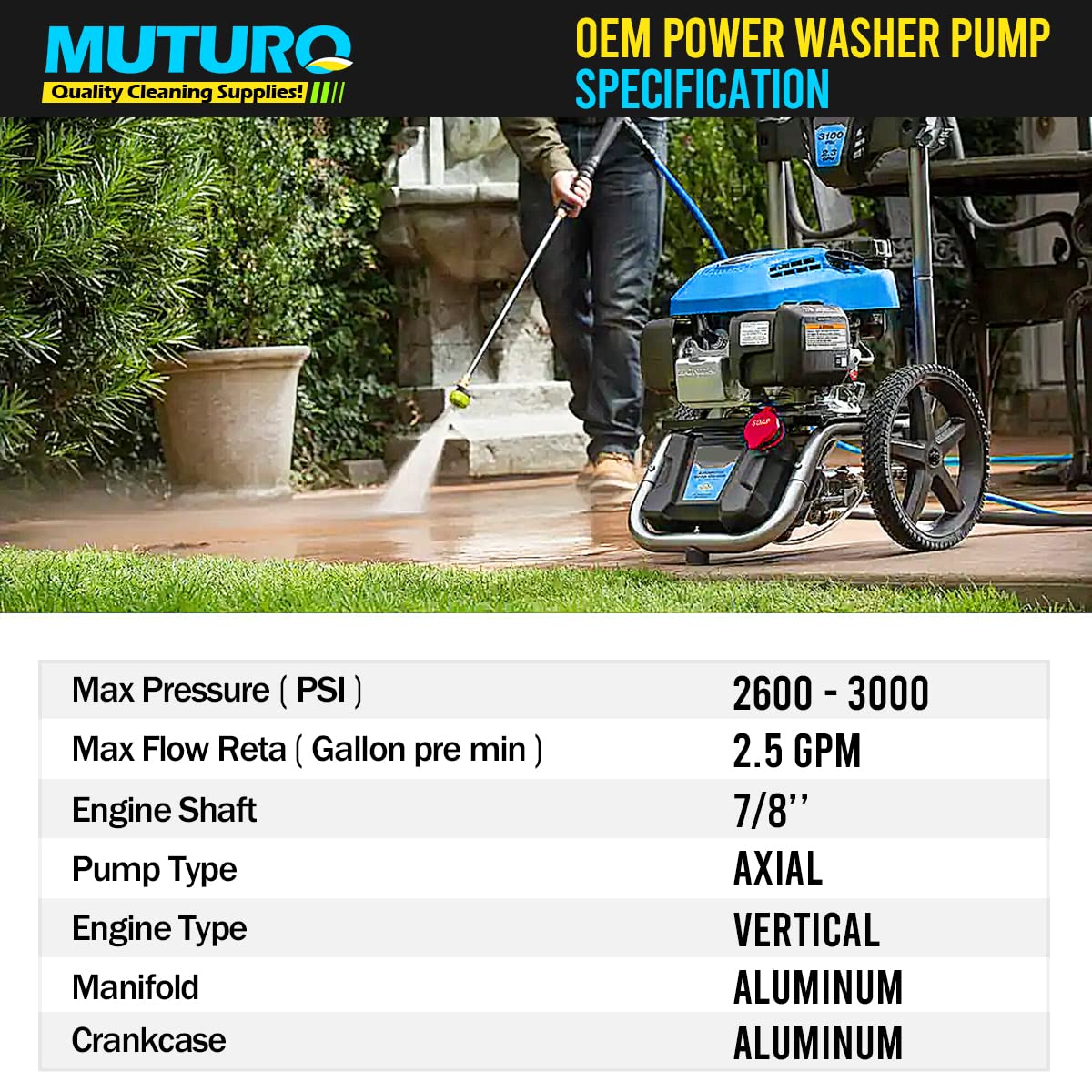MuturQ pump in action with water spray demonstration