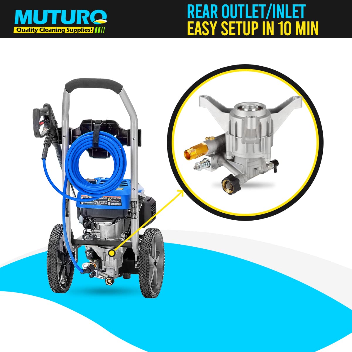 MuturQ pump mounting bolts and shaft key for quick install