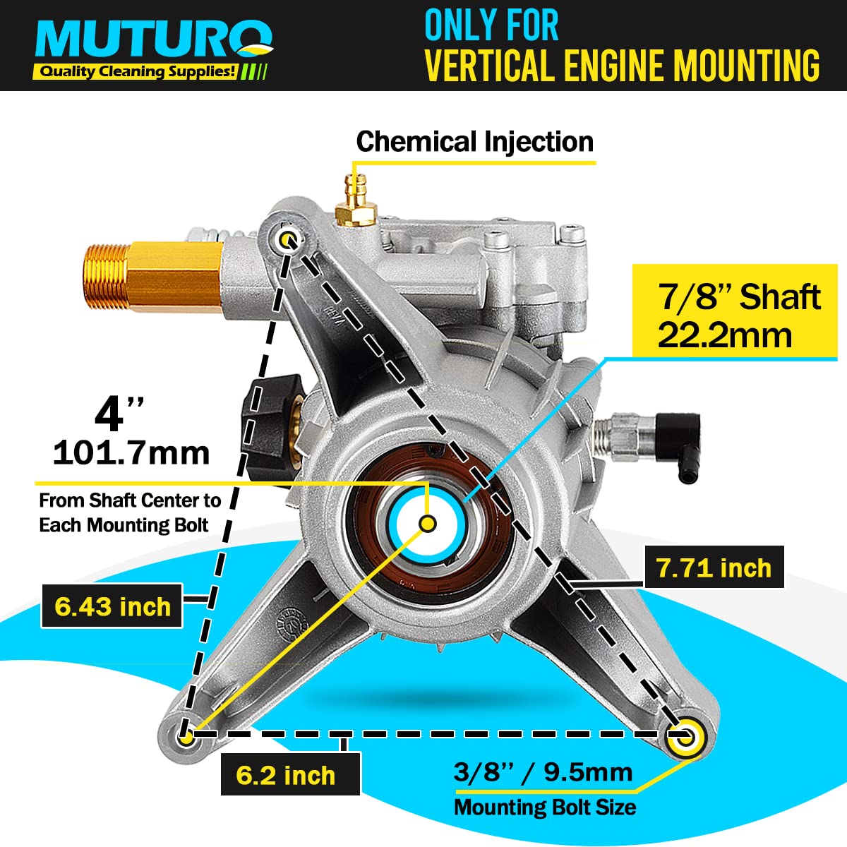 MuturQ pump outlet with M22-14mm thread for standard hoses