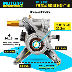 MuturQ pump outlet with M22-14mm thread for standard hoses