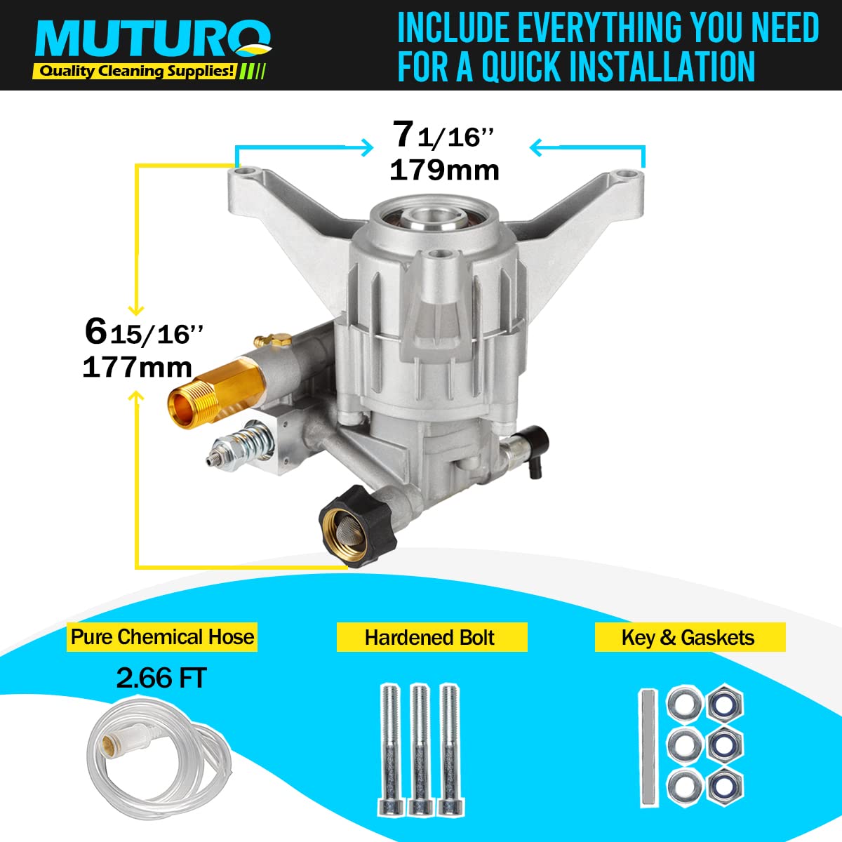MuturQ pump thermal relief valve prevents overheating during use